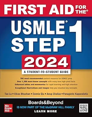 first Aid for the USMLE Step 1, 2024 edition, paperback book