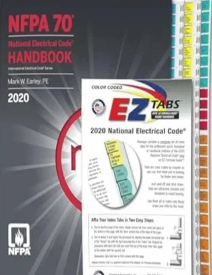NFPA 70 2020 NEC National Electrical Code Handbook Hardcover with EZ Tabs, comprehensive reference for electrical safety and code compliance
