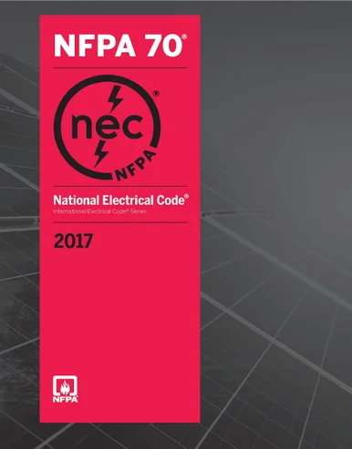 NFPA 70 National Electrical Code 2017 Edition paperback, reference guide for electrical safety and code compliance