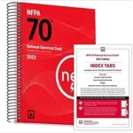 NFPA 70 National Electrical Code (NEC), 2023 Edition, Spiral Bound with Index Tab book