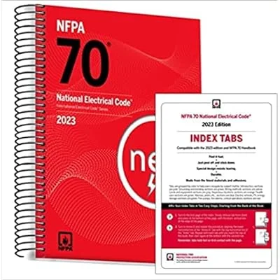 NFPA 70 National Electrical Code (NEC), 2023 Edition, Spiral Bound with Index Tab book