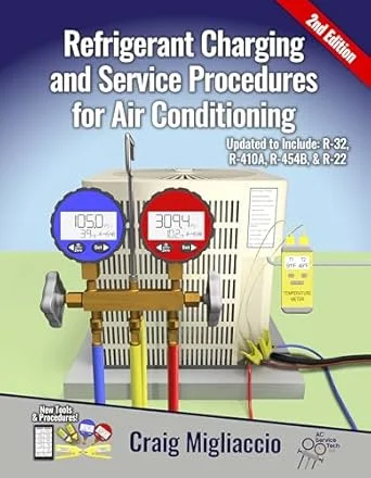 Refrigerant Charging and Service Procedures for Air Conditioning, 2nd Edition, Spiral Bound book cover