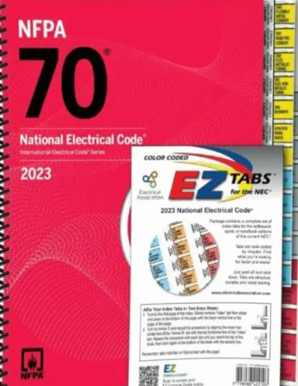 NEC Code National Electrical Code 2023 Edition, Spiral Bound with EZ Index Tab book